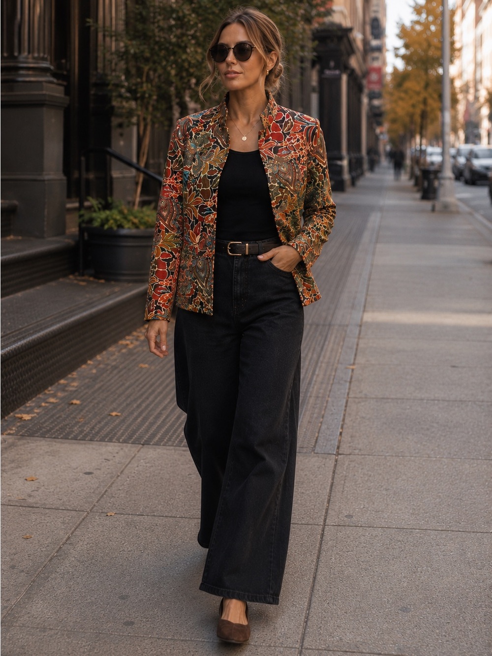 Peck & Peck Paisley Cotton Jacket L/XL Fit Tagged 16